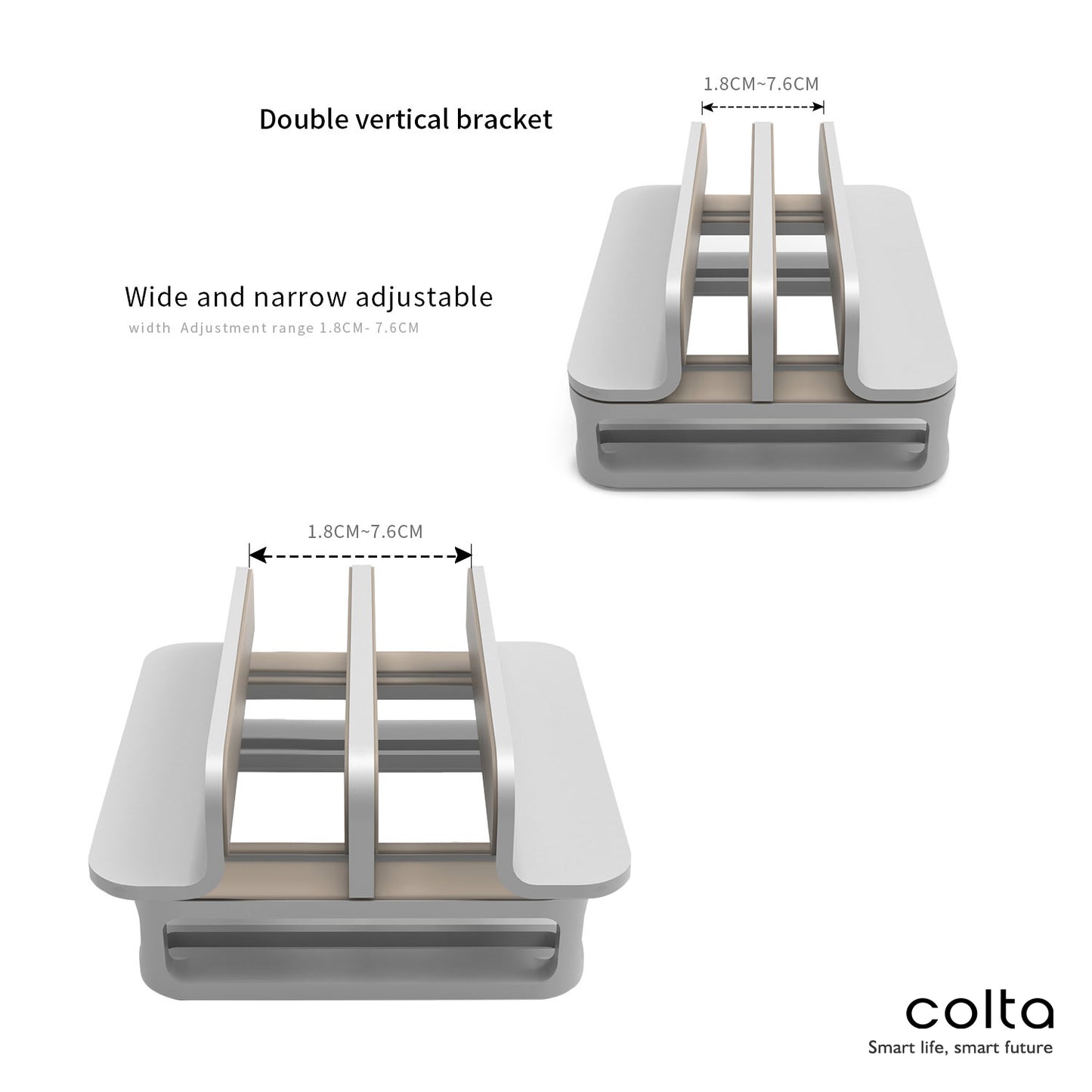 Dual Vertical Laptop Stand