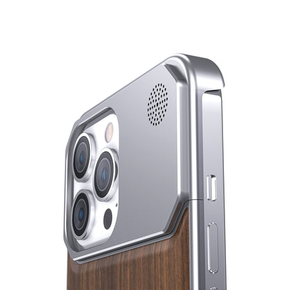 Aluminium Wood Magsafe Case